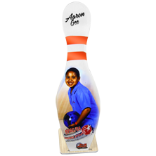If you're a bowler, the uses for this piece are almost limitless! This particular piece is 8 1/2in tall, 2 3/4in wide, 3/16in thick (freestanding!). We'll have more sizes available soon!!